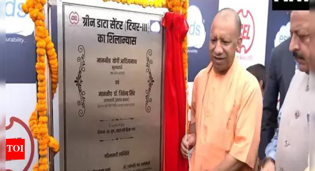 Uttar Pradesh CM Yogi Adityanath lays foundation stone of data centre in Ghaziabad | India News