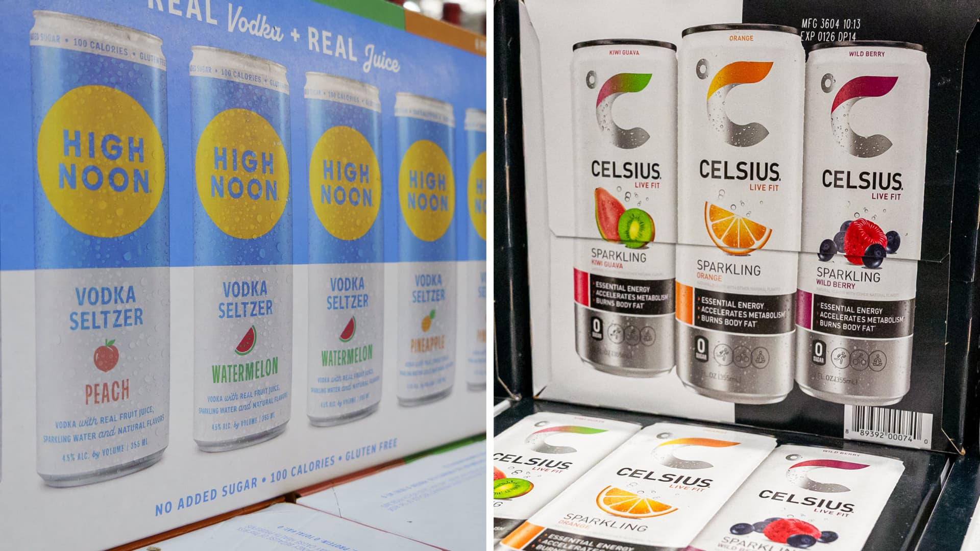 High Noon recalls vodka seltzers in Celsius cans